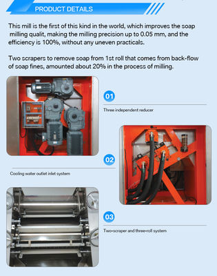 Prodotto ad alta capacità Triple Roll Mill Sapone 3